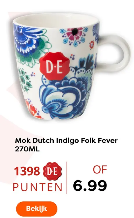 Aanbieding: Mok Dutch Indigo Folk Fever