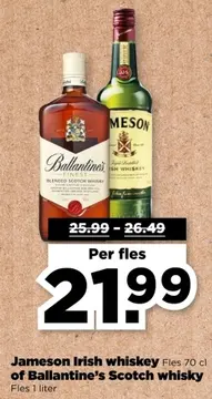 Aanbieding: Jameson Irish whiskey of Ballantine's Scotch 