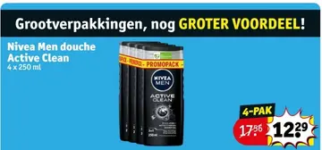 Aanbieding: Nivea Men douche Active Clean