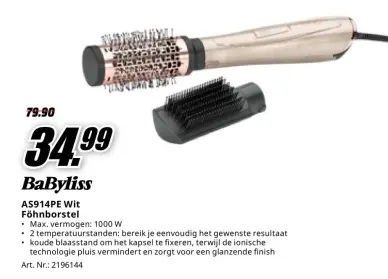 Aanbieding: AS914PE Wit Föhnborstel