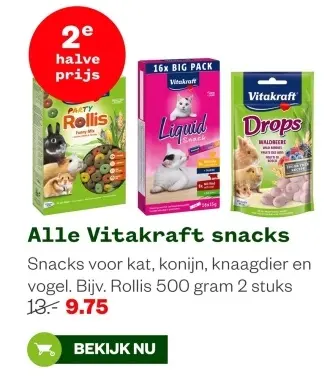 Aanbieding: Alle Vitakraft snacks
