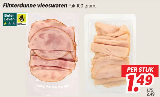 Aanbieding: Flinterdunne vleeswaren