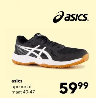 Aanbieding: Asics Upcourt 6 heren zaalschoenen zwart