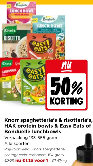 Promotie: Lunch Bowls, Risotto, Carbonara, Easy Eats