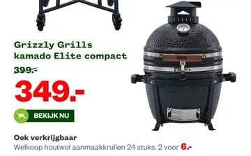 Aanbieding: Grizzly Grills kamado Elite compact