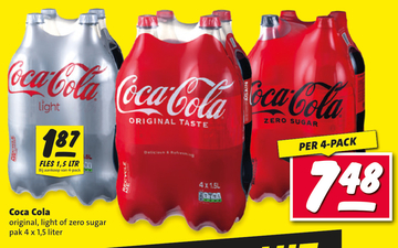 Aanbieding: Coca Cola original , light of zero sugar