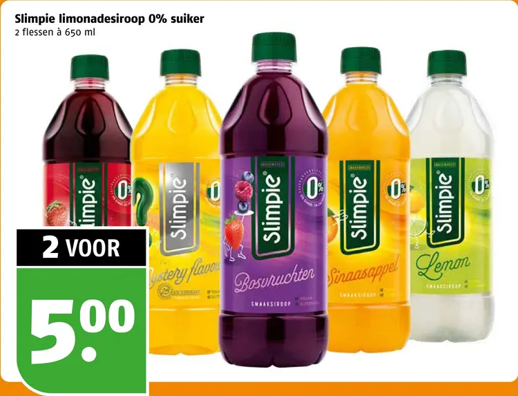 Aanbieding: Limonadesiroop 0% suiker