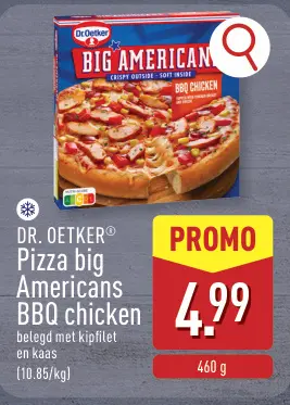 Promotie: Pizza big Americans BBQ chicken