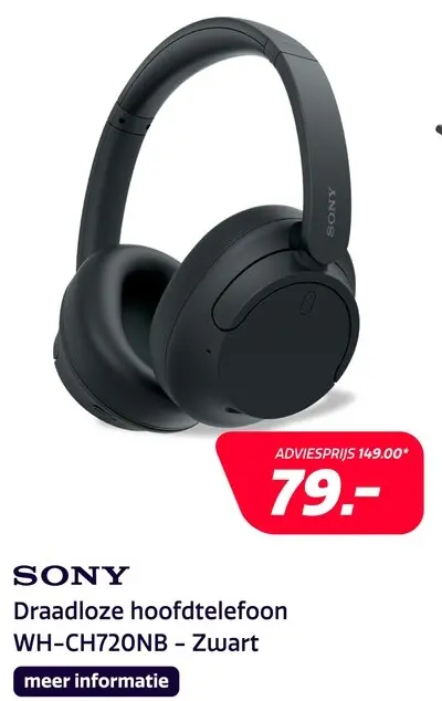 Aanbieding: Sony WH-CH720NB - Zwart