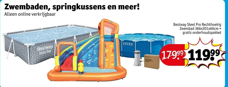 Aanbieding: Zwembaden, springkussens en meer!