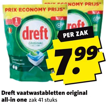 Aanbieding: Vaatwastabletten original all-in one