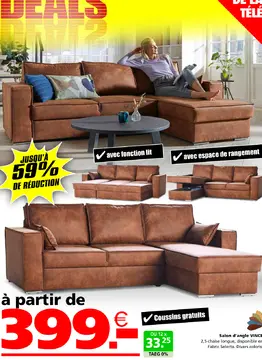 Offre: Salon d'angle VINCE