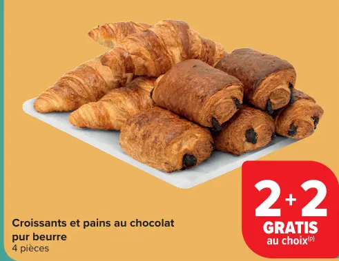 Offre: Croissants et pains au chocolat
