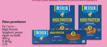 Offre: Pâtes protéinées