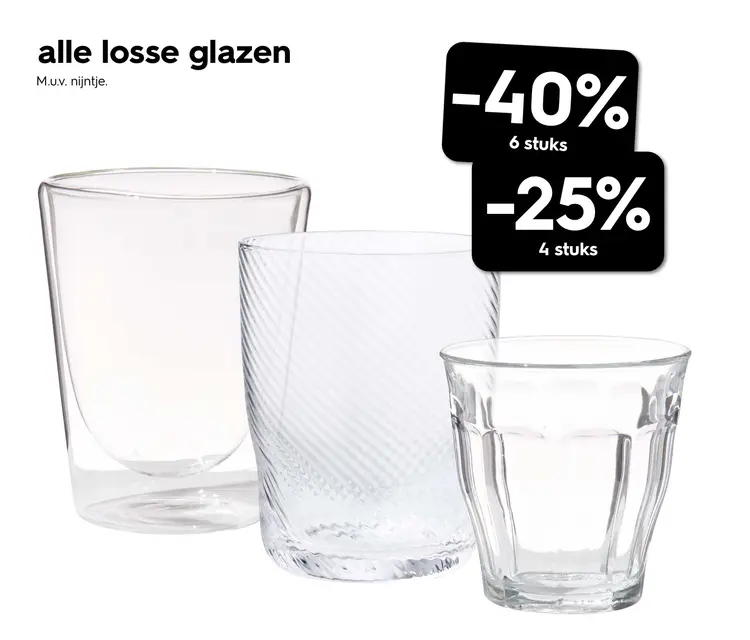 Promotie: Alle losse glazen