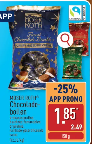 Promotie: Moser Roth® Chocoladebollen