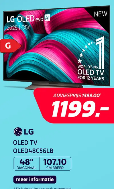 Aanbieding: LG OLED 4K 48C56LB (2025)