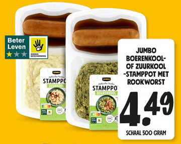 Aanbieding: JUMBO BOERENKOOL- OF ZUURKOOL -STAMPPOT MET R