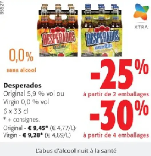 Offre: Desperados Original ou Virgin