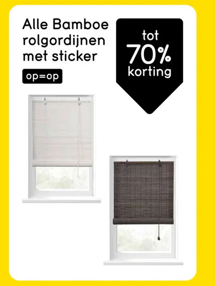 Aanbieding: Alle Bamboe rolgordijnen