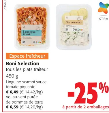 Offre: Linguine scampi sauce tomate piquante