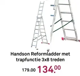 Aanbieding: Reformladder met trapfunctie 3x8 treden