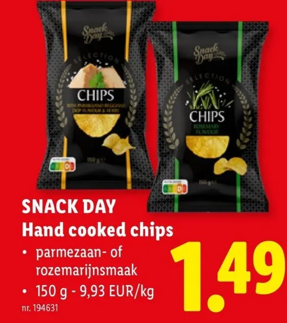 Promotie: Hand cooked chips