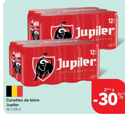Offre: Canettes de bière Jupiler