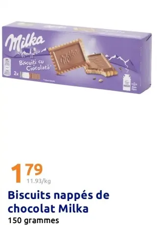 Offre: Biscuits nappés de chocolat