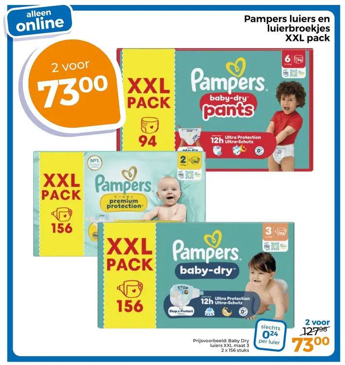 Aanbieding: Luiers en luierbroekjes XXL pack