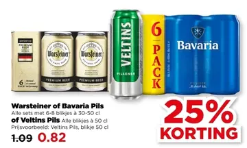 Aanbieding: Warsteiner of Bavaria Pils of Veltins Pils