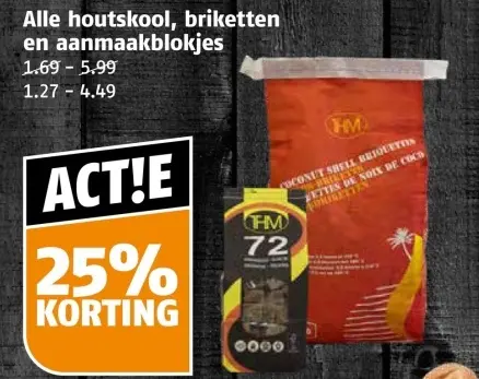 Aanbieding: Houtskool, briketten en aanmaakblokjes