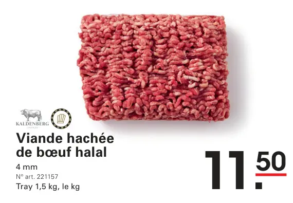 Offre: Viande hachée de bœuf halal