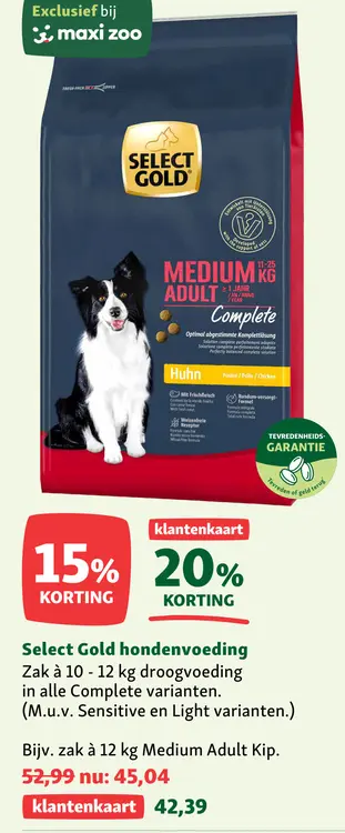 Aanbieding: Select Gold hondenvoeding