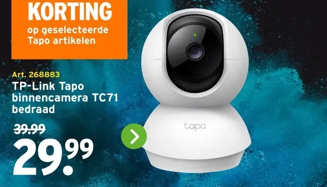 Aanbieding: Tapo binnencamera TC71