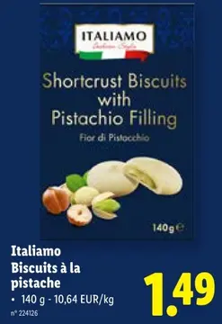 Offre: Italiamo Biscuits à la pistache