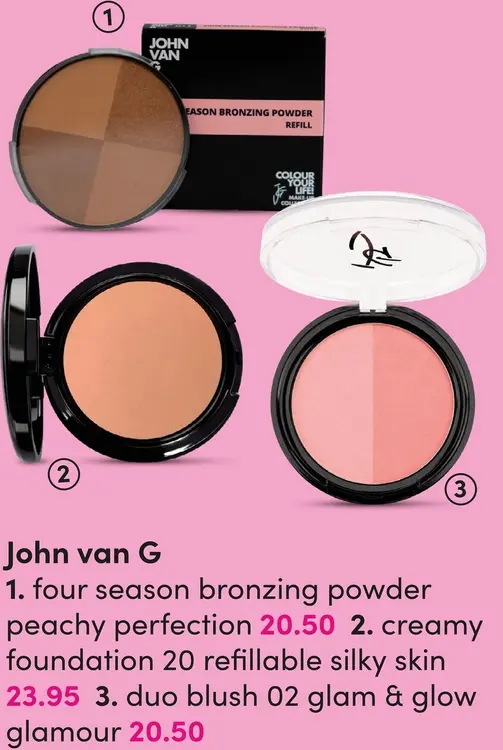 Aanbieding: John van G Four season bronzing powder peachy perfection