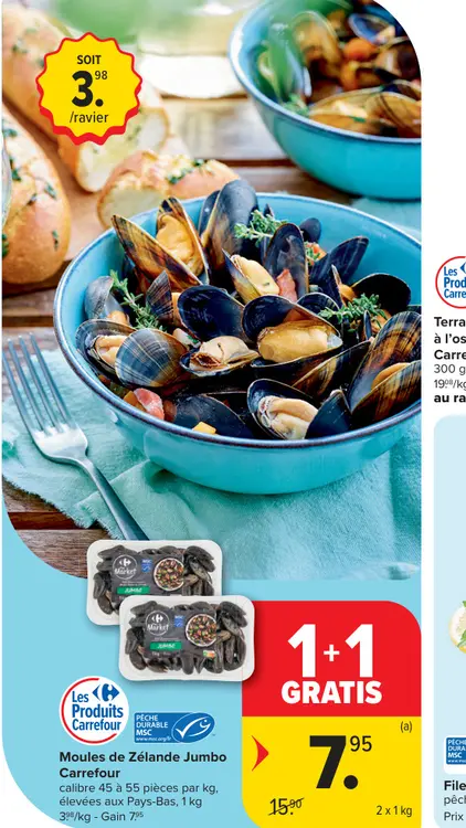 Offre: Moules de Zélande Jumbo