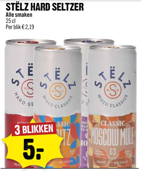 Aanbieding: Stëlz hard seltzer