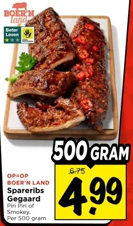 Spareribs Gegaard Piri Piri of Smokey