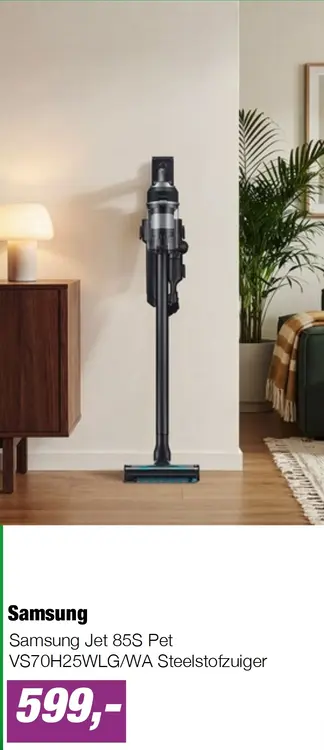 Aanbieding: Samsung Jet 85S Pet VS70H25WLG/WA Steelstofzuiger
