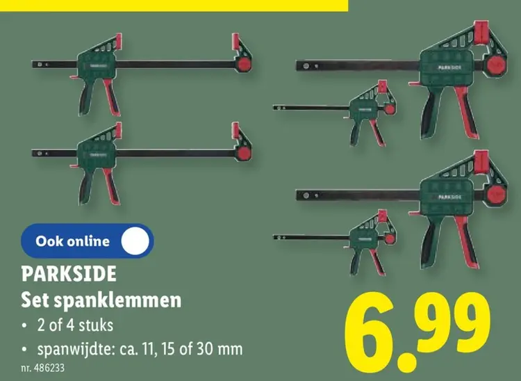 Promotie: Set spanklemmen