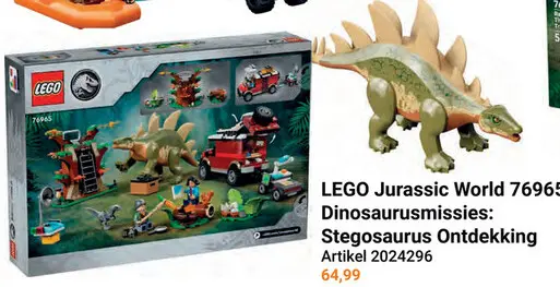 Aanbieding: LEGO Jurassic World 76965 Dinosaurusmissies: Stegosaurus Ontdekking