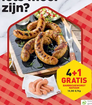 Aanbieding: Barbecueworst natuur
