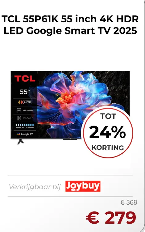 Aanbieding: 55P61K 55 inch 4K HDR LED Google Smart TV 202