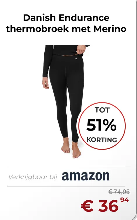 Aanbieding: thermobroek met Merino