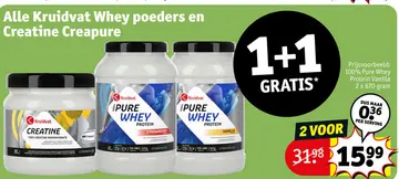 Aanbieding: Alle Kruidvat Whey poeders en Creatine Creapure