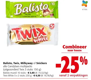 Aanbieding: Balisto, Twix, Milkyway of Snickers