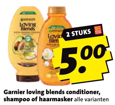 Aanbieding: Garnier loving blends conditioner, shampoo of haarmasker