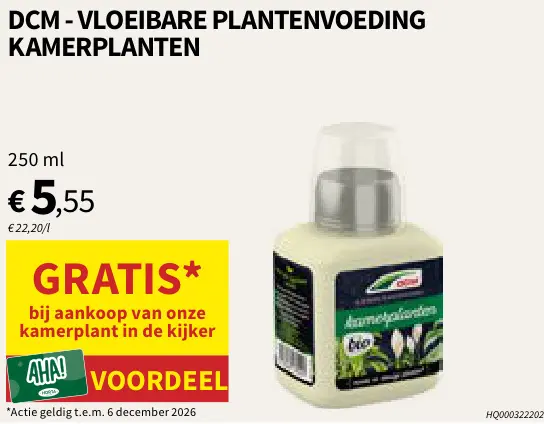 Promotie: Vloeibare plantenvoeding kamerplanten